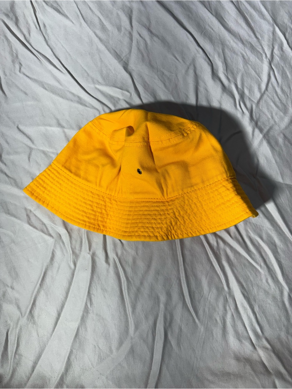 Yellow Cotton Bucket Hat - Unbranded